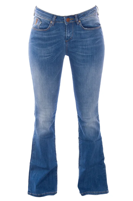 SCOTCH & SODA MAISON SCOTCH Medium Wash Flared Jeans $179 NWT Comfortable Drawstring Waist Jeans