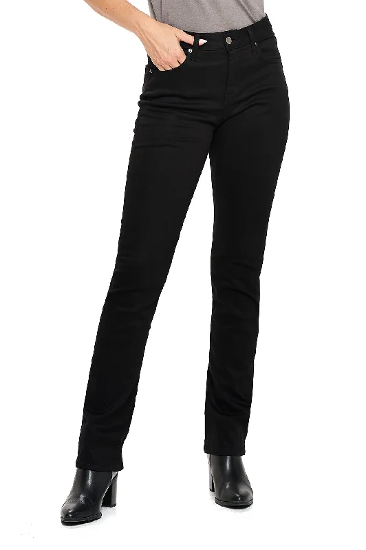 Best Travel Jeans | Straight | Jet Black Chic Faded Blue Jeans