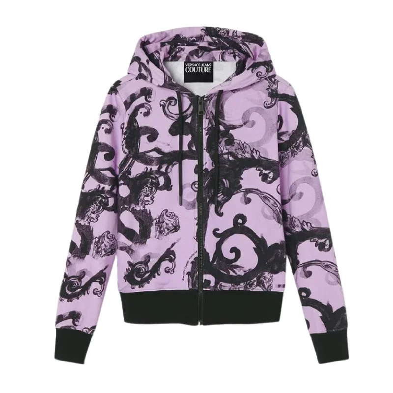 Versace Jeans Couture Watercolour Couture Violet Hoodie Stylish Cargo Style Jeans